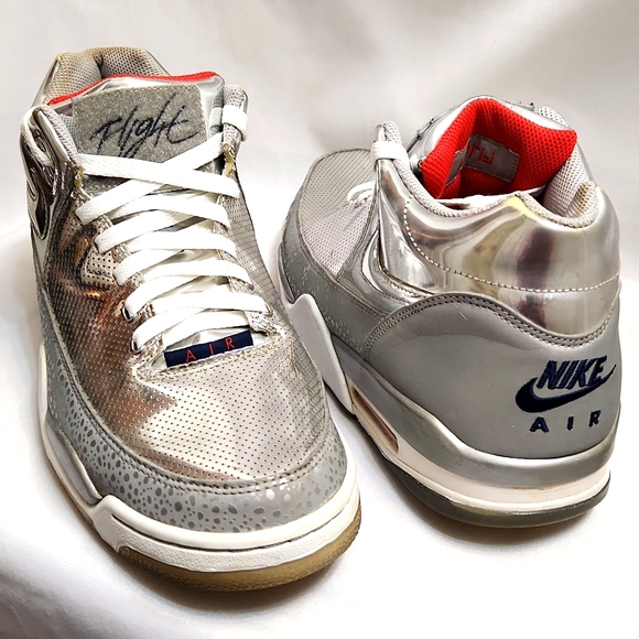 Nike Flight Squad QS Metallic Silver sneakers (mens size 10) - Picture 4 of 16